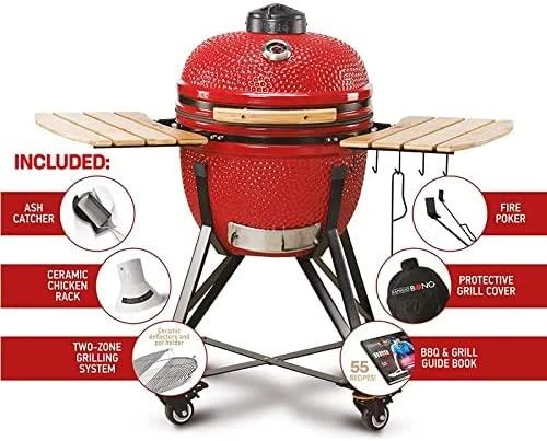 Kepsninė KAMADO BONO MEDIA 52cm raudona su 6 priedais