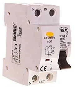 Kanlux Liekamosios srovės pertraukiklis 2P B 6A 0,03A tipo AC KRO6-2/B6/30 (23220)