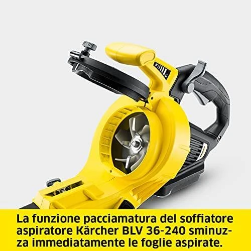 Kärcher Akumuliatorinis lapų pūstuvas BLV 36-240 240 km/h, 36 V be akumuliatoriaus ir kroviklio