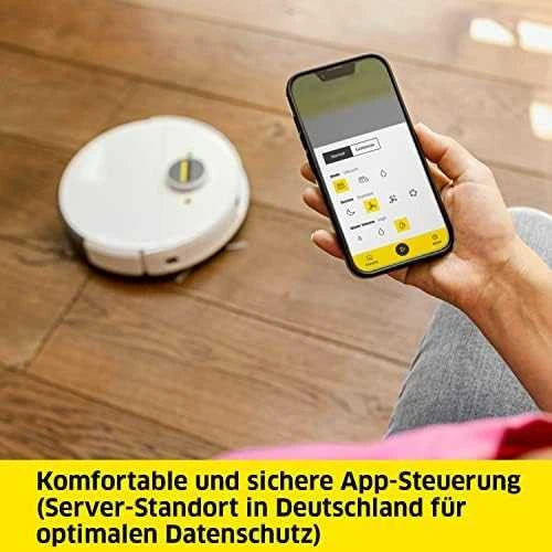 Dulkių siurblys-robotas Kärcher RCV 5 su plovimo funkcija, Baltas