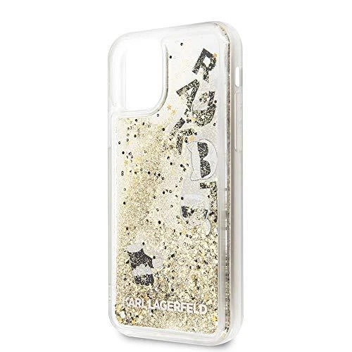 Telefono dėklas Karl Lagerfeld KLHCN58ROGO iPhone 11 Pro juodas & auksinis hard case Glitter