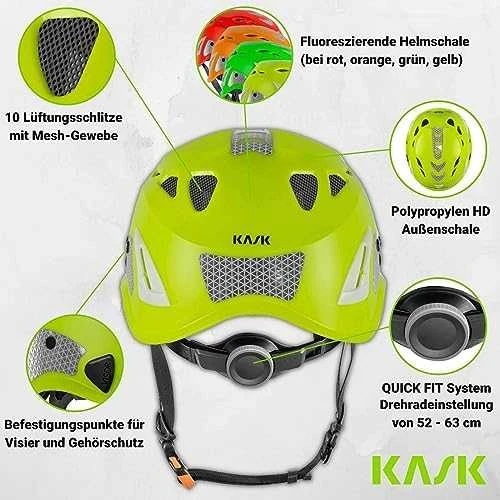 Kask Superplasma ryškiai geltonas apsauginis šalmas su detalėmis