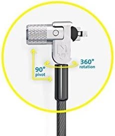 Kensington MicroSaver 2.0 kabelio užraktas Juoda, Nerūdijančiojo plieno