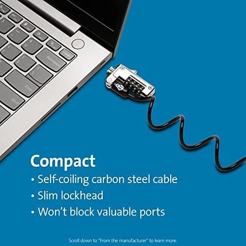 Leitz KENSINGTON Slim Combination Lock Nešiojamas nešiojamojo kompiuterio užraktas, skirtas NanoSaver saugos lizdui, kurį galima nustatyti iš naujo