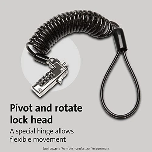 Leitz KENSINGTON Slim Combination Lock Nešiojamas nešiojamojo kompiuterio užraktas, skirtas NanoSaver saugos lizdui, kurį galima nustatyti iš naujo