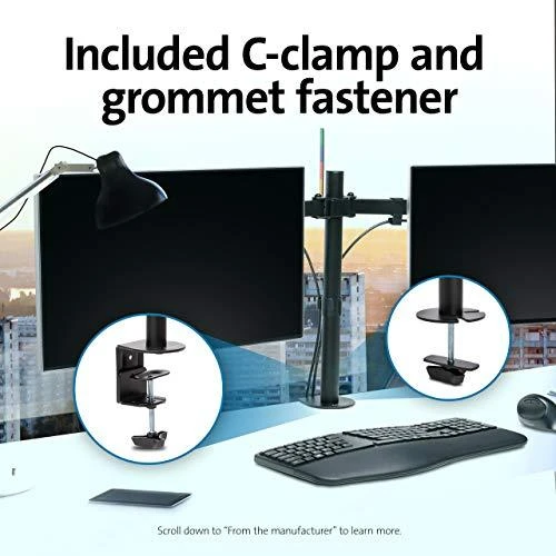 Kensington K55409WW SmartFit Ergo Dual Extended Monitorius Arm Monitoriaus laikiklis, Juoda