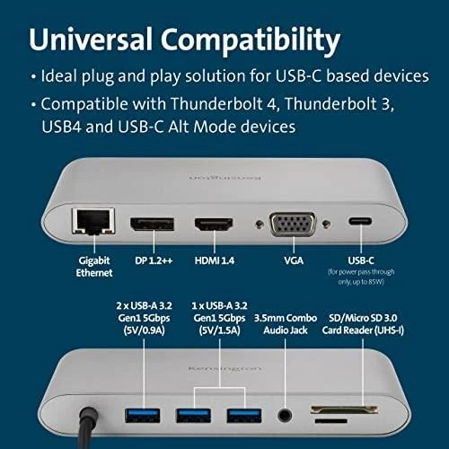Kensington Docking Station UH1440p Mobilioji USB-C 8-in-1