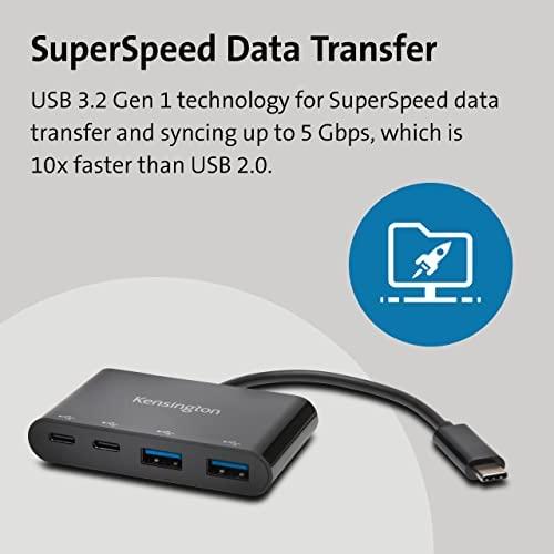 Kensington CH1000 USB 3.2 Gen 1 (3.1 Gen 1) Type-C 5000 Mbit/ai Juoda