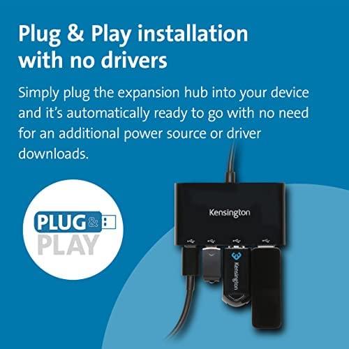 Kensington CH1000 USB 3.2 Gen 1 (3.1 Gen 1) Type-C 5000 Mbit/ai Juoda