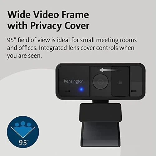 Kensington W1050 plataus kampo internetinė kamera su fiksuotu fokusavimu, 1080p