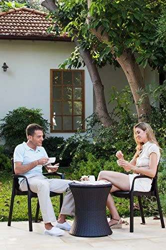 Keter Baras- butelių aušintuvas Rattan, antracito spalvos