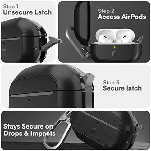 KeyBudz Element Series skirta AirPods Pro 2 dėklas - Carbon juodas