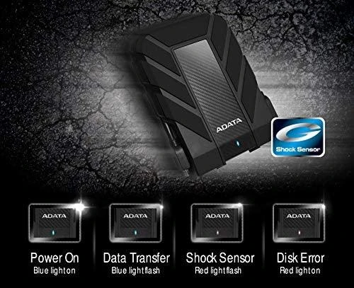 ADATA HD710P | 1000 GB | 2,5 " | USB 3.1 (atgalinis suderinamas su USB 2.0) | Juodas | 1.HD710 Pro atsparumo dulkėms ir vandeniui įvertinimai taikomi tik tada, kai USB prievado dangtelis yra tvirtai uždarytas. 2. Suderinamumas su konkrečiais pagrindiniais įrenginiais gali skirtis ir gali būti paveiktas sistemos 3. Norint prisijungti per USB 2.0, reikia prijungti du USB jungtys, kad būtų pakankamai maitinimo.