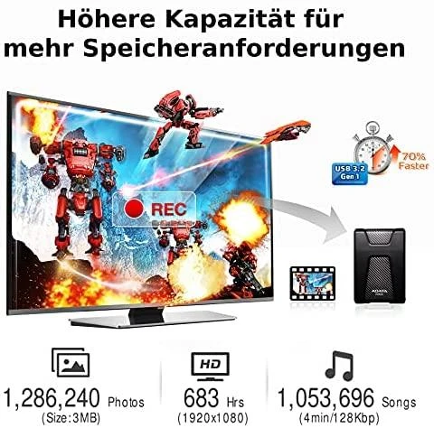 Kietasis diskas ADATA HD650 2TB USB3.0 Juodas ext. 2.5in