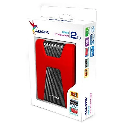 Išorinis kietasis diskas Adata HD650 2TB 2.5" Raudonas