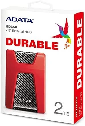 Išorinis kietasis diskas Adata HD650 2TB 2.5" Raudonas