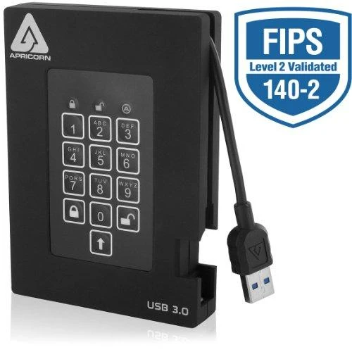 Kietasis diskas Išorinio disko SMD Apricorn HDD plėtinys 2.5 1TB Apricorn Aegis Fortr. - A25- 3PL25- 1000F