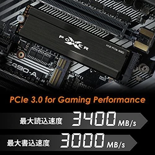 „SILICON POWER“ KOMPIUTERIŲ IR RYŠIO DISKAS „SILICON POWER“ SSD P34XD80 1TB M.2 PCIe Gen3 x4 NVMe 3400/3000 MB/s radiatorius