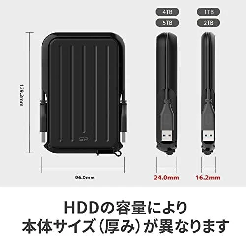 SILICON POWER COMPUTER & COMMUNICAT SILICON POWER Išorinis kietasis diskas HDD Armor A66 2.5" 2TB USB 3.2 IPX4 Juodas