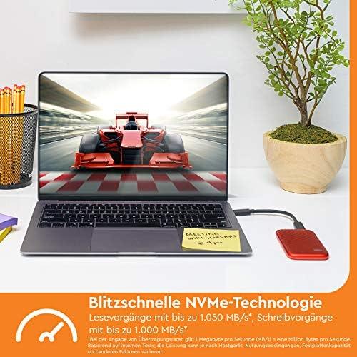 Kietasis diskas Western Digital MyPassport 1TB SSD, WDBAGF0010BRD-WESN, raudonas