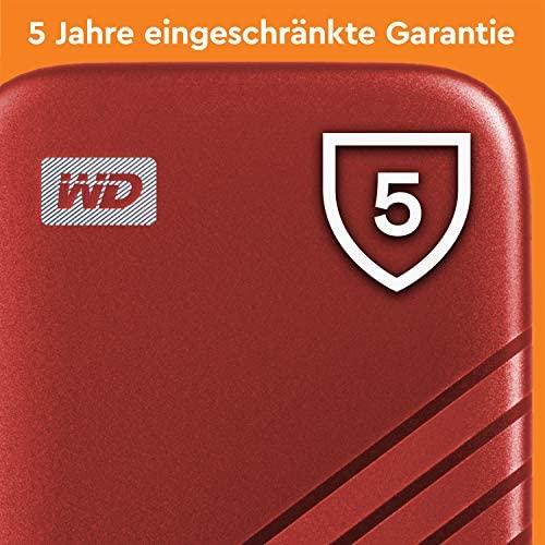 Kietasis diskas Western Digital MYPASSPORT SSD 2TB Raudonas - 1050MB/S READ 1000MB/S WR PC/MAC