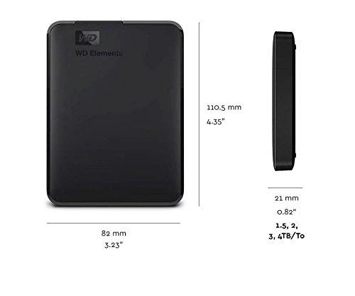 Western Digital Kietasis išorinis diskas WD Elements Portable HDD 2TB USB3 WDBU6Y0020BBK-WESN Juodas