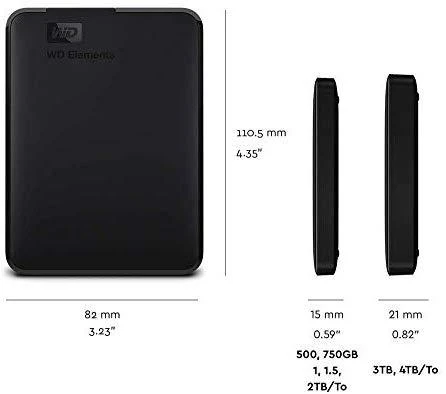 Western Digital Kietasis išorinis diskas WD Elements Portable HDD 2TB USB3 WDBU6Y0020BBK-WESN Juodas