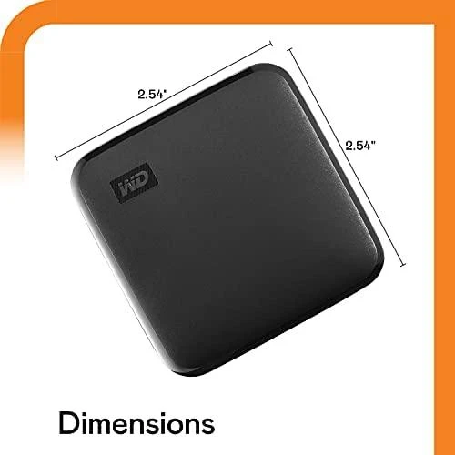 Kietasis diskas „Sandisk Western Digital Elements SE SSD 1TB“ – nešiojamas SSD diskas, kurio skaitymo greitis siekia 400 MB/s, atsparumas kritimui iš 2 metrų aukščio