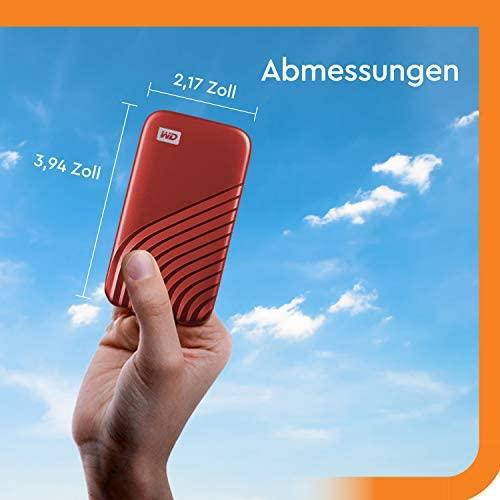 Kietasis diskas Western Digital MyPassport 1TB SSD, WDBAGF0010BRD-WESN, raudonas