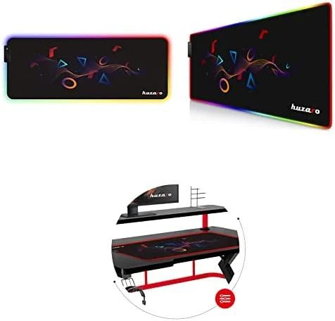Pelės kilimėlis Huzaro RGB, Juodos spalvos