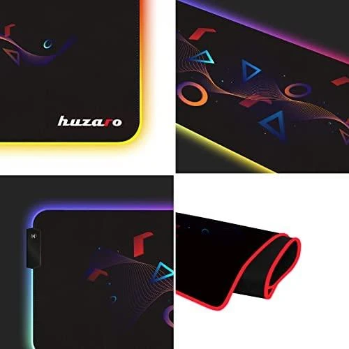 Pelės kilimėlis Huzaro RGB, Juodos spalvos