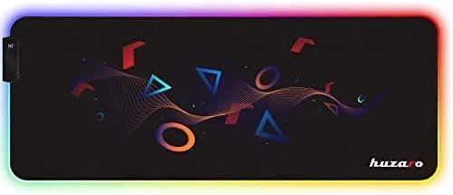 Pelės kilimėlis Huzaro RGB, Juodos spalvos