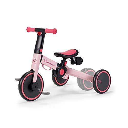 Kinderkraft sulankstomas vaikiškas triratukas 3 viename 4TRIKE KR4TRI00PNK0000, rožinis