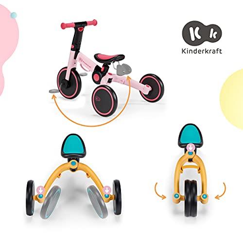Kinderkraft sulankstomas vaikiškas triratukas 3 viename 4TRIKE KR4TRI00PNK0000, rožinis