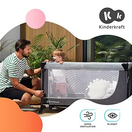 KINDERKRAFT kelioninė lovelė LEODY, pilka, KCLEOD00GRY0000