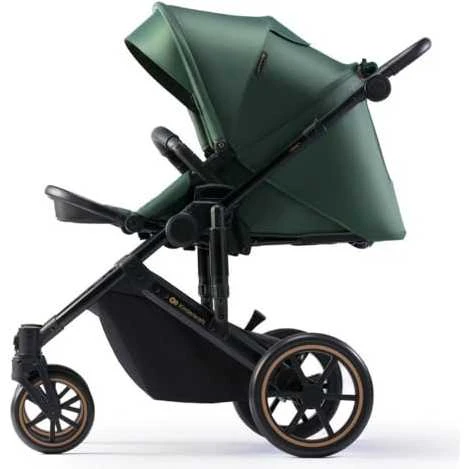 KINDERKRAFT universalus vežimėlis 3in1 PRIME 2 3IN1 MINK PRO tamsiai žalios spalvos, KSPRIM02GRE300I