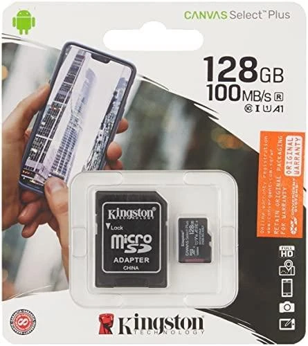 Atminties kortelė Kingston microSDXC Canvas Select Plus 128GB