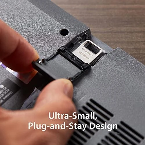„Kingston“ | USB 3.2 atmintinė | „DataTraveler micro“ | 256 GB | USB A tipo | Sidabrinis