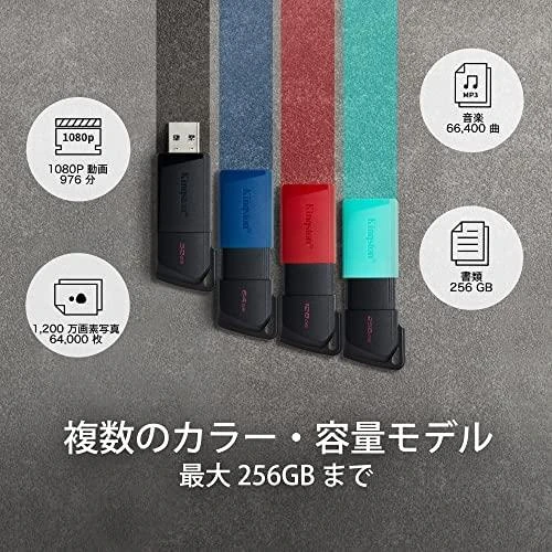 Kingston 64GB USB3.2 Gen 1 DataTraveler Exodia M (Juodas + Mėlyna)