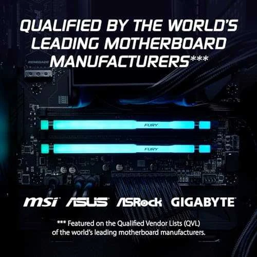 RAM KINGSTON 32GB 6000MT/s DDR5 CL36 DIMM FURY Beast RGB EXPO rinkinys (2 vnt.)
