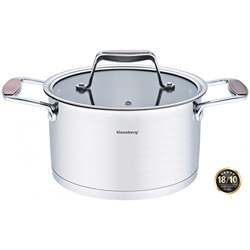 KLAUSBERG - Plieninis puodas + dangtis 16 cm 1,8 L