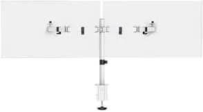 Dviejų monitorių stalinis laikiklis DELTACO GAMING WA86, 13"-32" ekranams, VESA 75x75/100x100, baltas / GAM-040-W