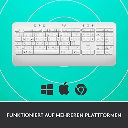 Klaviatūra Logitech Signature K650, Baltos spalvos, Vokiečių kalba (Qwertz)