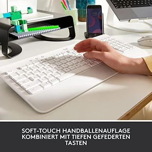 Klaviatūra Logitech Signature K650, Baltos spalvos, Vokiečių kalba (Qwertz)