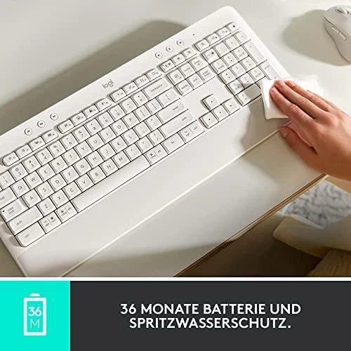 Klaviatūra Logitech Signature K650, Baltos spalvos, Vokiečių kalba (Qwertz)