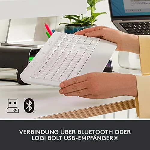 Klaviatūra Logitech Signature K650, Baltos spalvos, Vokiečių kalba (Qwertz)