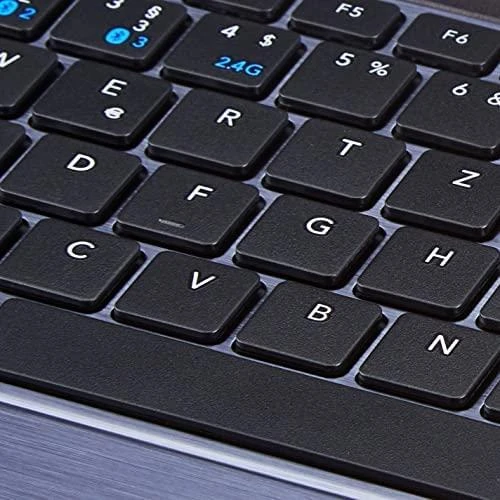 Klaviatūra Rapoo Kabelloses Multi-Mode-Deskset "9500M", Juodas Ultraflaches 4,5-mm-Design - kabellose Multimodus-Verbindung - Tastaturlayout: QWERTZ (deutsch) - L