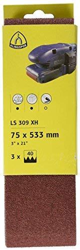 Pasy Šlifavimo juostos, drobės apdaila, 309 mm x 75 x 533 mm, gr.40 (3 vnt. rinkinys)[7018]
