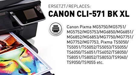 Legrand Tusz KMP Patrone Canon CLI-571 BK XL comp. ph.juodas pigm. C107BKX - 1568,0001