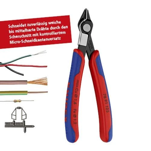 Kirpimo replės KNIPEX Electronic Super Knips 7891 125mm